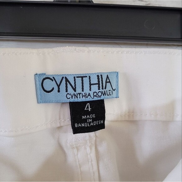 NWT Cynthia Rowley Women's Size 4 Clean White Soft Denim Cropped Jeans Summer - Picture 8 of 10